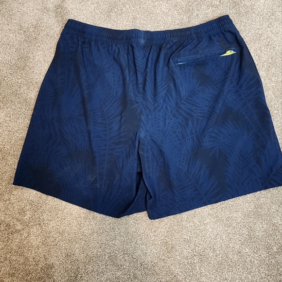 Chubbies Mens sport short blue palms with neon yellow spandex size XXL - Picture 7 of 9